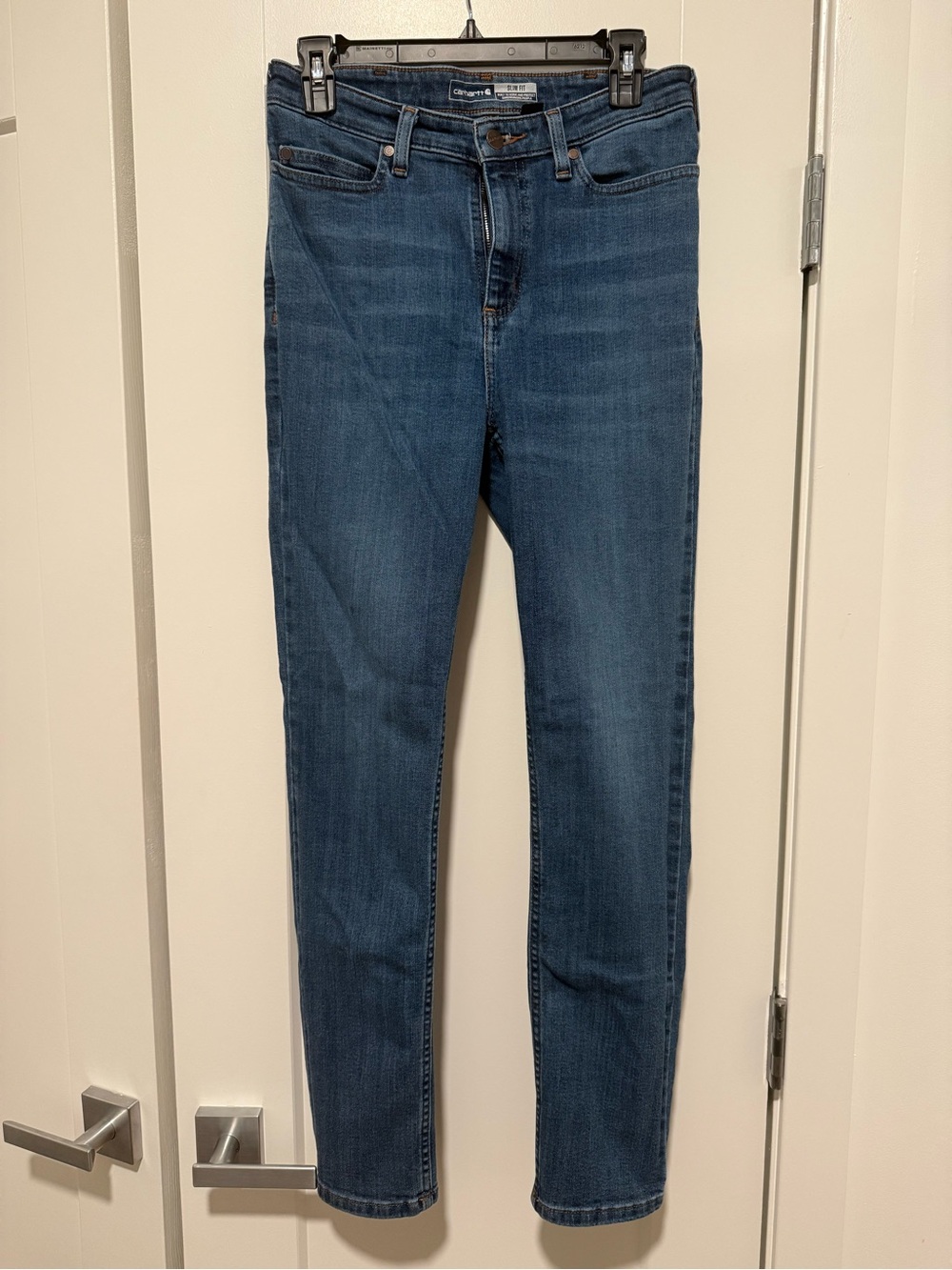Carhartt Women's Skinny Jeans in Medium Blue Wash